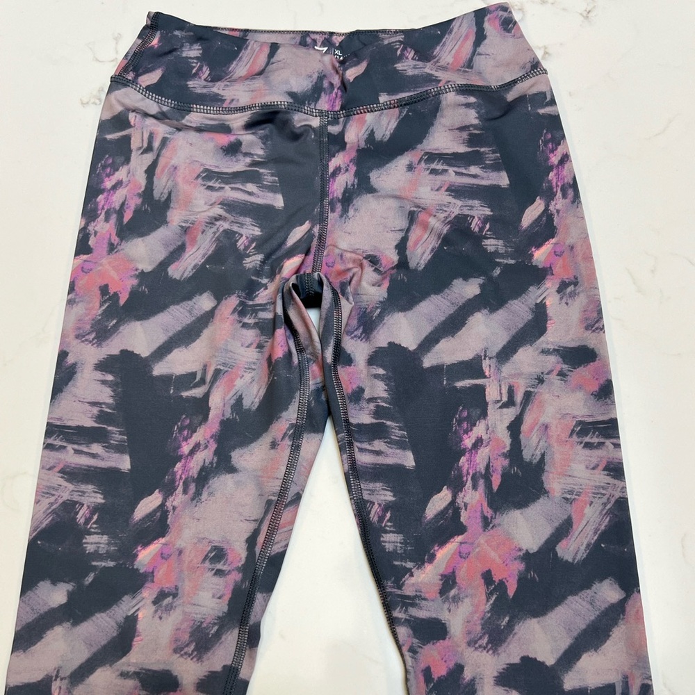 Zella Girl black and purple leggings